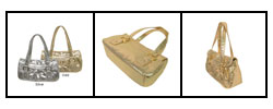 XOXO Latched Metallic Flapover Handbag