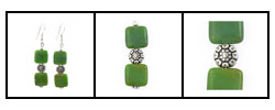 Handcrafted Silver Chrysophrase Dangle Earrings