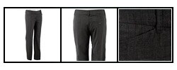 BW Studio Grey Plaid Straight Leg Trousers