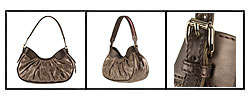 Celine Chestnut Logo Jacquard Laurex Hobo