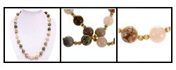 Earth Tone Agate Gemstone Necklace