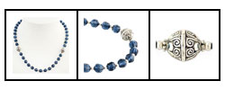 Navy Blue Crystal & Silver Necklace