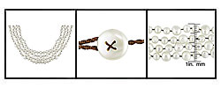Four-strand Cultured FW Pearl Necklace (7-16mm)
