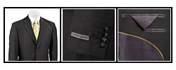 Massimo Genni Men's 2-button Wool Charcoal Suit