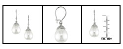 18k Gold South Sea Pearl 1/2ct TDW Diamond Earrings (11-12mm)