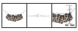 14k Gold Ruby and 1/2ct TDW Black Diamond Necklace