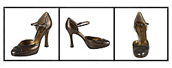 Dolce & Gabbana Bronze Ankel Strap High Heel Pumps