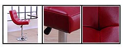 Chicago Burnt Red Leather Barstool