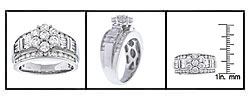 14k White Gold 2ct TDW Diamond Bridal Ring