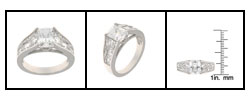 Maddy Emerson 'Mesmerized' Emerald-cut CZ Ring