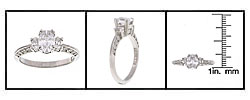 Tacori Platinum CZ 1/2ct TDW Diamond Wedding Ring