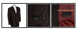 Bill Blass Dark Grey Corduroy 2-button Blazer