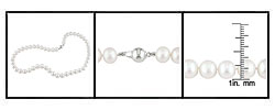 Freshwater Pearl Necklace with Silver Clasp (9-10 mm)
