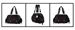 Chloe Black Suede Satchel with Silver Toned Studs