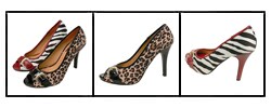 Adi Designs Women's Animal Print Peep-toe Pumps