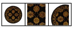 Hand-tufted Heritage Mahal Black Rug (3'6 Round)