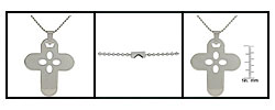 Stainless Steel Polished Chunky Cross Necklace
