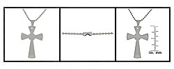 Stainless Steel Polished Cross Necklace