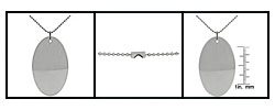 Stainless Steel Polished Oval Tag Necklace