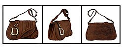 Christian Dior Distressed Brown Leather Saddle Bag