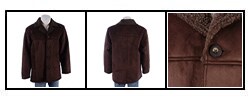 Lee Men's Button Front Faux Shearling Coat