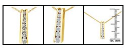 10k Yellow Gold 1/5ct TDW Diamond Journey Pendant (K-L,I2-I3)
