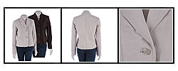 Accents Women's Leather 2-button Blazer