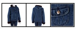 Lee Women's Faux Fur and Denim Hooded Jacket