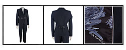 Via Spiga Tone-on-Tone Ministripe Women's Suit