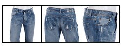 575 Men's 5-pocket Light Wash Bootcut Denim Jeans