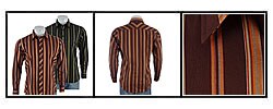 Coupe Men's Long-sleeve Striped Dress Shirt