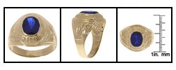14k Yellow Gold High School Graduation CZ Ring