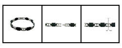 Stainless Steel and Rubber Link Bracelet (Case of 2)