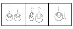Stainless Steel Tri-circle Earrings