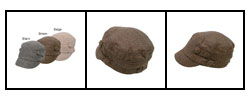 Hailey Hats Fleece-lined Tweed Military Cap