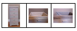 Child Scale 5-drawer Lined Cabinet (China)
