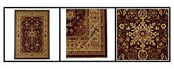Tabriz Red and Ivory Wool Rug (5'3 x 7'7)