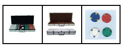 500 Pro Clay Casino Poker Chips with Case 13 Gram
