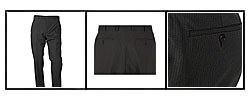 Prada Men's Dark Grey Striped Dress Pants