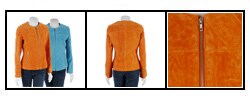 Mark Alan Zip-front Jewel Neck Suede Jacket