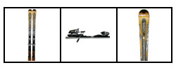 Rossignol ZX Sport TP and Axium 110 Silver Metal Skis