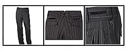 Dolce & Gabbana Men's Grey Stripe Wool Pants
