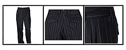Dolce & Gabbana Men's Navy Stripe Wool Pants