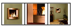 Copper Finish Wall Mount Gel Fuel Fireplace