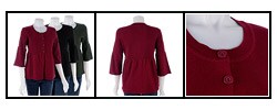 Sweaterworks 4-Button Swing Sweater Babydoll