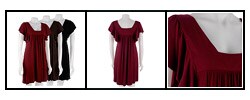 Sharagano Butterfly Sleeve Square Neck Dress