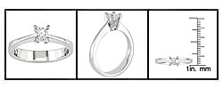 14k White Gold 1/8ct Diamond Engagement Ring