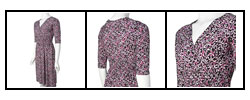Adi Designs Floral Print Wrap-style Dress
