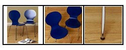 Children's Blue Bentwood Side Chair (Set of 2)