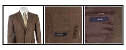 Izod Men's Brown Plaid 2-button Wool-blend Sportscoat